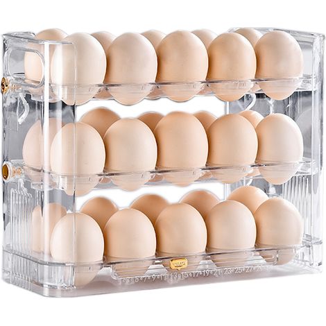 Boîte De Rangement Pour Œufs - Support À Œufs 30 Unités 3 Niveaux - Contenant Pour Œufs Réfrigérateur - 1 Pièce (1/5)
