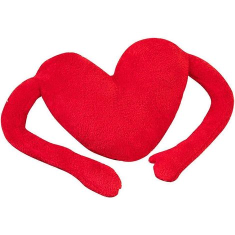 Coussin en peluche en forme de cœur mignon, coussin en peluche rembourré pour canapé, chambre, décoration intérieure (1/5)