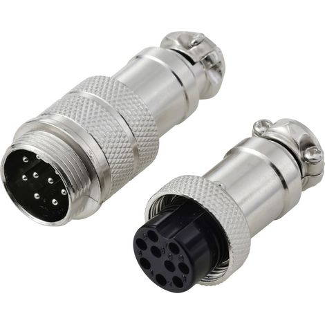 TRU COMPONENTS TC-13895624 Rundsteckverbinder Stecker, Buchsenkontakt Gesamtpolzahl: 9 Serie (Rundst