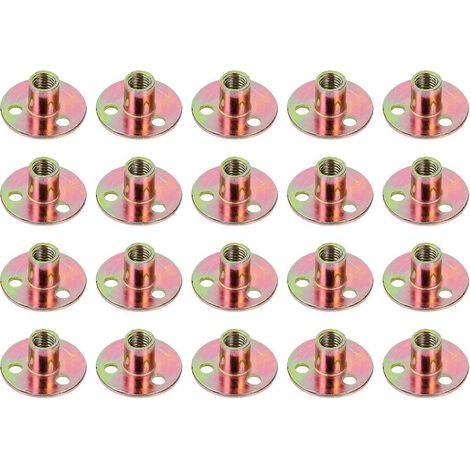 20 pièces / Un jeu d'écrous à trois trous M10 pour plaque ronde et bride-3.70X3.70X2.20CM-Colorful (1/3)