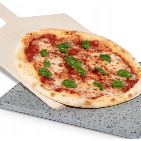 Vulkanischer Pizzastein vom Ätna 38x32cm + Kugel