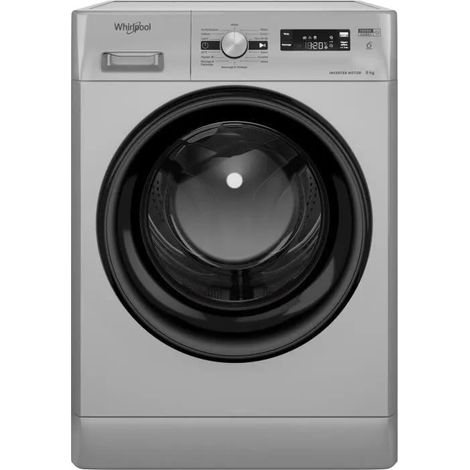 Whirlpool Waschmaschine 9 kg Silber Induktionsmotor