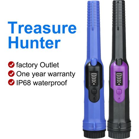 Metal detector, IP68 waterproof detector, outdoor treasure hunting tool, 360° side scanning, triple alarm mode, multifunctional, for adults and children (1/5)