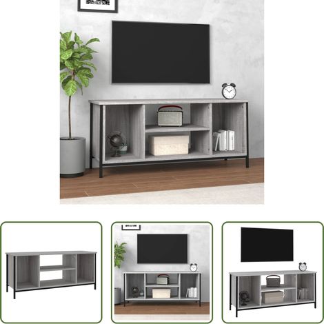 Meuble tv bois - Meuble TV sonoma gris 102x35x45 cm bois d'ingénierie (1/5)