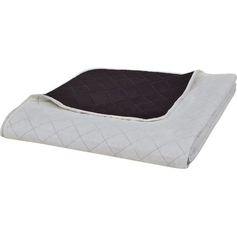 Zweiseitige Tagesdecke Gesteppt Beige/Braun 220x240 cm vidaXL (1/4)