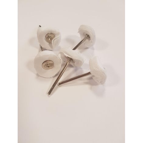 5pz - Mini spazzola FELTRI a disco D.25 - gambo 3mm in acciaio x dremel mini trapano