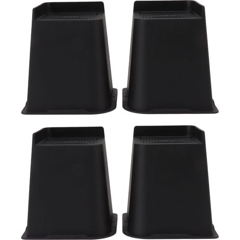 Lot de 4 rehausseurs de meubles 15 cm (6 pouces) en ABS antidérapant robuste pour surélever lits, chaises et canapés. (1/5)