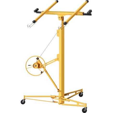 XPOtool Sollevatore pannelli cartongesso max 68kg, altezza 188-487cm, Carrello Alzapannelli Alzalastre
