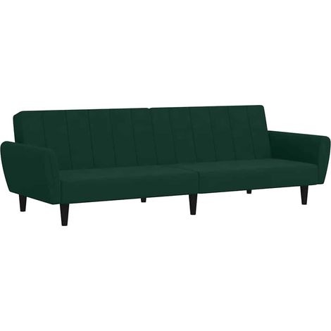 Canapé  Sofa-lit à 2 places vert foncé velours
