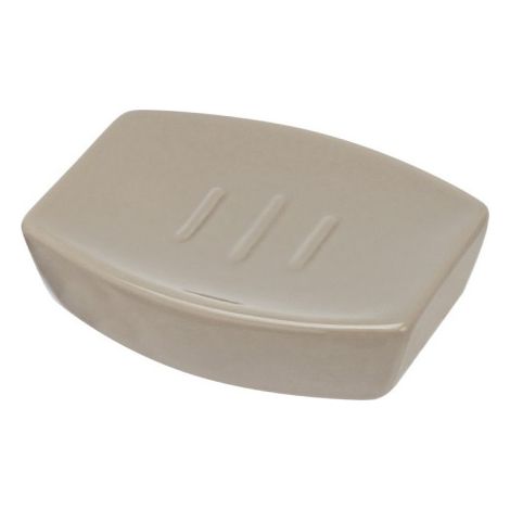 Porta sapone in ceramica tortora Linea Parigi Feridras