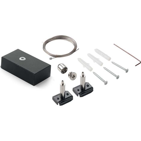 Kit Cavo Singolo 2Mt E Rosone Ego Alluminio Color Acciaio