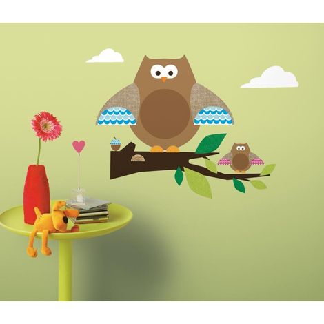 RoomMates stickers muraux - Hibou avec branche (1/3)