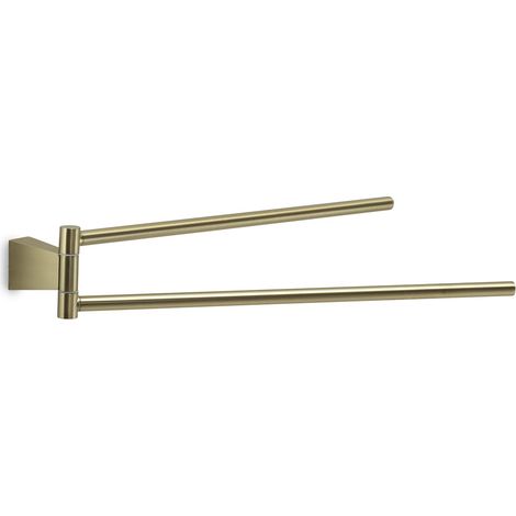 Portasalviette a snodo da muro in acciaio inox e Cromall TN23 Gedy serie TONALE Oro Matt (1/4)
