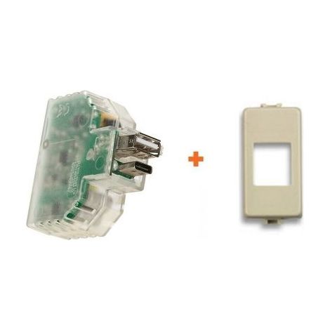 Fanton caricatore USB A+C incasso compatibile Bticino Magic TT - 82893-MT