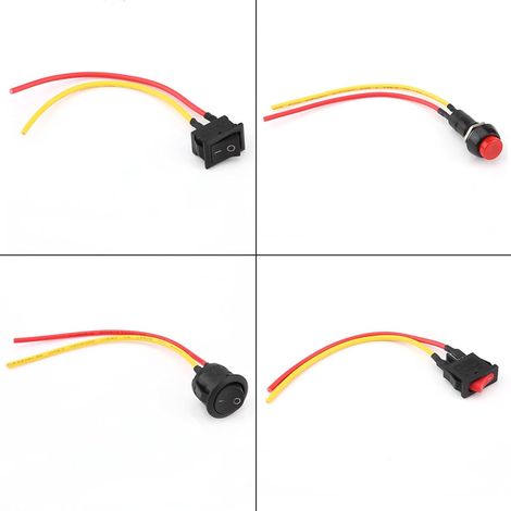 Wired Snap-in Rocker Switch Mounts for Cars, Boats, Rockers, Electric Scooters, and Boats - 5 Pieces (1/5)