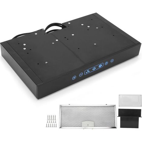 Cappa aspirante a 3 velocità regolabile da 12V con luce LED touchscreen, ideale per cucine di camper. (1/4)