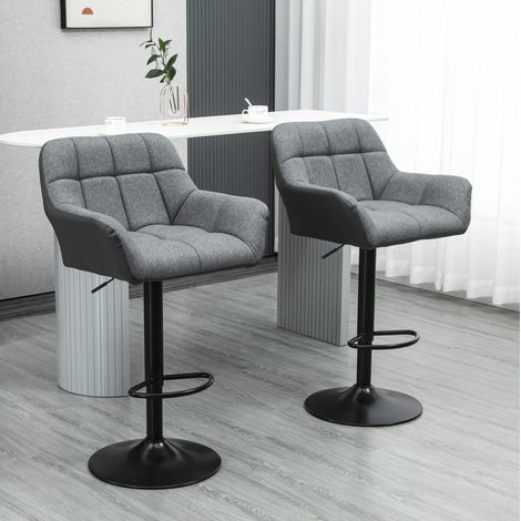 Chaise salle a manger pivotante reglable lot 2 gris OKMYHOME (1/4)