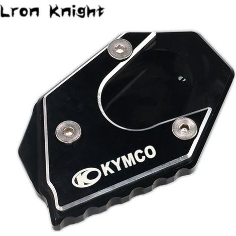 (KYMCO Noir) Compatible avec KYMCO Xciting 250, 300, 350, 400, 400i, 250i, 300i, 350i : béquille latérale CNC, extension de béquille, plaque de support, support agrandissant la béquille maxpower (1/4)