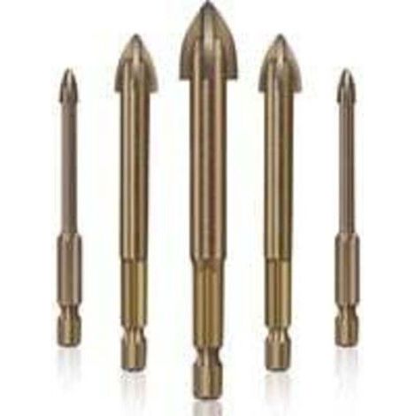 Foret Carrelage Verre Ceramique ,Outil de perçage Universel Efficace,5pcs (1/4)