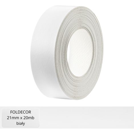 Bande de chant en mélamine blanche pour meubles avec colle thermofusible 21 mm (20 m) (1/5)