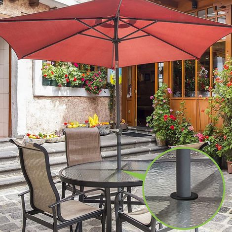 Anneau De Trou Pour Parasol De Patio - Anneau Stabilisateur En Silicone - Pour Table Extérieure Avec Trou De 5 À 6,3 cm - Lot De 4 (1/5)