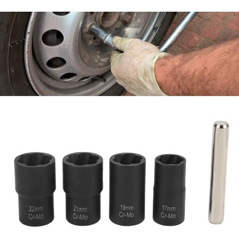 Set aus 5 Werkzeugen zum Entfernen unregelmäßiger, verrosteter Muttern und Schrauben: 1/2" Torx-Steckschlüssel. (1/5)