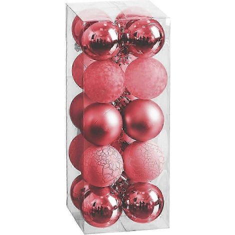 Boules de Noël rouges 5 x 5 x 5 cm (20 unités)