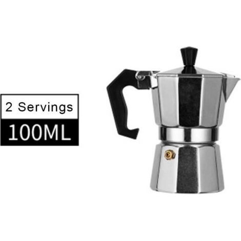 Cafetière - Mocha - Aluminium - 2 Tasses - Résistante aux températures élevées (1/5)