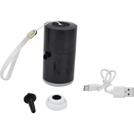 Mini pompe à air LED USB 4 vitesses haute efficacité multifonction batterie pour maison camping extérieur noir (1/5)