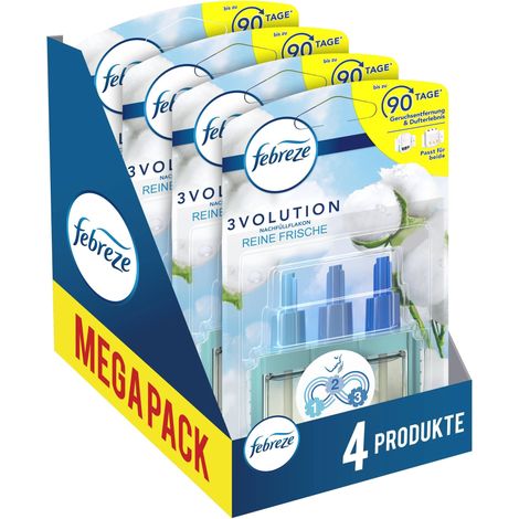 Febreze 3Volution Duftstecker 4er Nachfüller Reine Frische Ecom