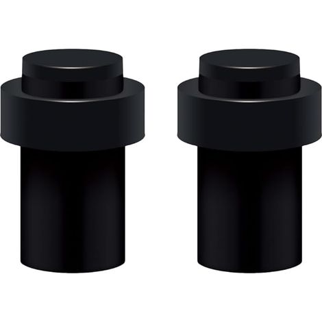 Butée de Porte Sol, Hauteur 60mm, Arrêts de Portes en Acier Inoxydable avec Vis, Butoir Porte Noir (1/5)