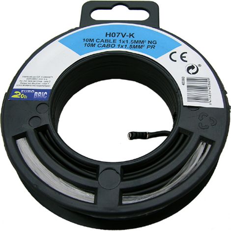 10m cable unipolar H07V-K 1,5mm2 negro