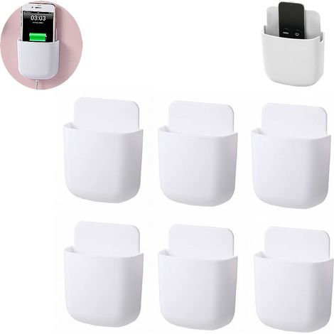 Support mural pour télécommande 6 pièces autocollant pour TV climatiseur et pinceaux de maquillage (1/4)