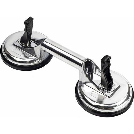 Suction Cup Lifter, Heavy Duty Aluminum Vacuum Handles Plate Suction Cup for Moving Large Glass/Floor Gap Fixer/Bum Puller/Tile, Lifting Pad (1/5)