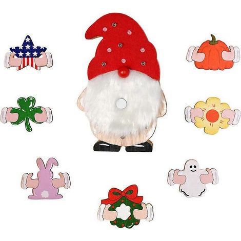 Gnomes de Noël Lumineux pour Décoration de Poupées et Nains Festifs (1/4)