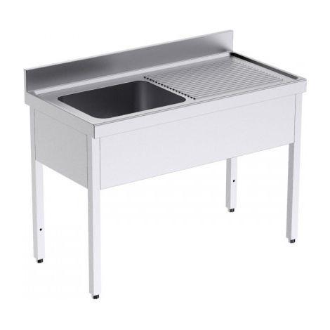 Plonge Inox Professionnelle Egouttoir à Droite Gamme 600 - Distform