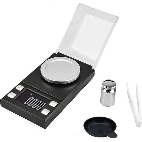 Balance Numérique - 0 001 g - 50 g - Écran LCD - Fonction Tare et Calibrage - Pour Bijoux Médicaments Poudres - 1 Pièce (1/5)