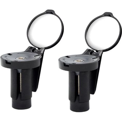2 unidades, Espejo para bicicleta, Espejo para manillar, Universal, Giratorio 360 grados, Redondo, 3733 mm, Acrílico + plástico ABS, Negro (1/5)