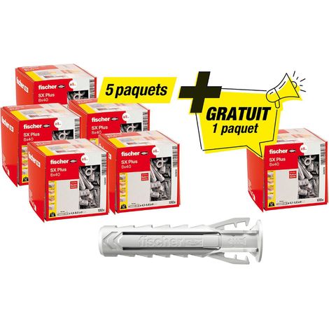 Kit Promo Fischer contenant 5 x 94 033 02 + gratuit 1x 94 033 02 cheville SX (1/3)