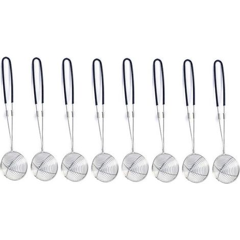 Passoire à perles en acier inoxydable, louche à fondue, petite passoire à filetage, passoire de cuisine, louche à raviolis, passoire à gelée de noix de coco pour thé au lait. (1/5)