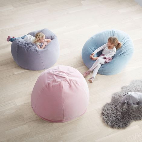 Mömax Sitzsack Mario Blau Samt (1/5)