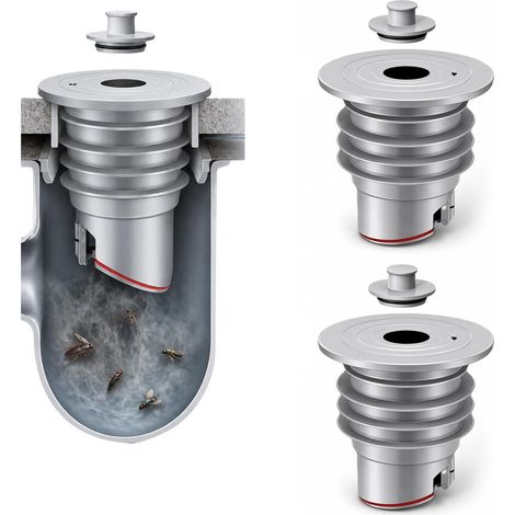 2PCS Bouchon Anti Odeur Machine à Laver, Chapeau Joint Anti-Odeur Durable pour Tuyau d'Évacuation, Clapet Anti Odeur Douche et Siphon Anti Odeur, Bouchon Douche Anti Odeur Étanche et Polyvalent (1/5)