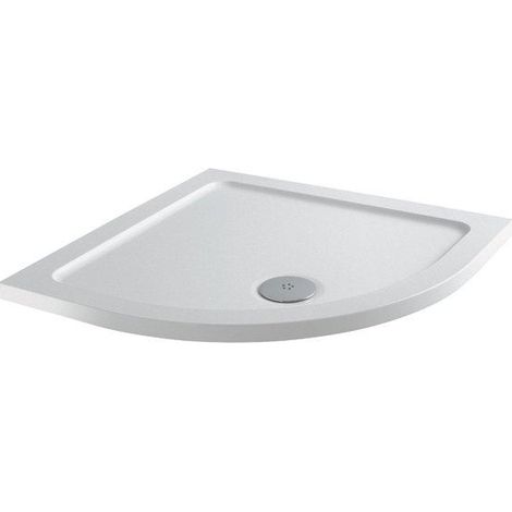 Modern Quadrant Shower Tray 900 x 900mm Low Profile Slimline Lightweight White