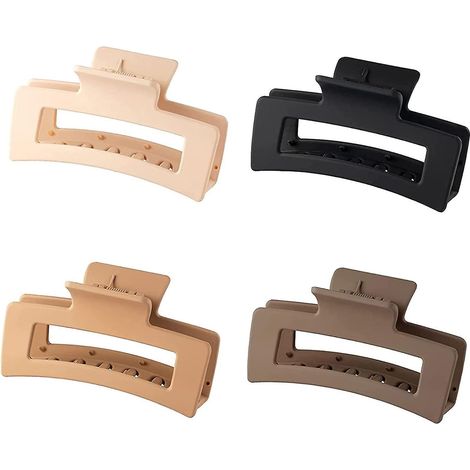 lot De 4 Grandes Pinces Cheveux, Antidrapantes Pinces Cheveux Femme, Griffe Pour Cheveux Pais, Accessoires De Coiffure Pour Femmes Filles (1/5)