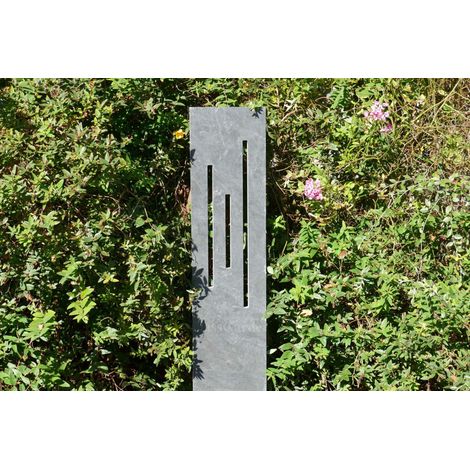 Classgarden – Totem ardoise 120 cm – Couleur noire – Épaisseur +/-3 cm – Largeur 30 cm – Pack de 1 – Décoration moderne pour jardin