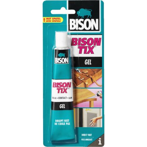 Adhesivo de contacto Bison tix gel sin goteo aplicación vertical