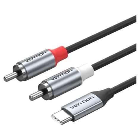 Cable Estéreo Vention BIKHF/ USB Tipo-C Macho - 2x RCA Macho/ 1m/ Gris