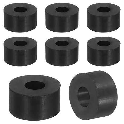 36pcs Rubber Washers 15mm OD x 6mm ID x 8mm Thickness Plastic Spacer Flat Anti-Vibration for Domestic Industrial Machines (1/5)