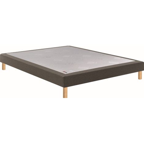 Sommier Epeda NOYER MARRON 080x190 bois massif lattes solides renfort central