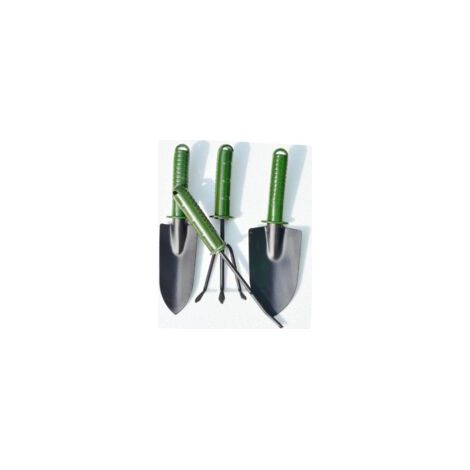 Ensemble d'outils de jardinage 4 pièces en fonte d'aluminium pour travailler sur les balcons et les terrasses (1/5)